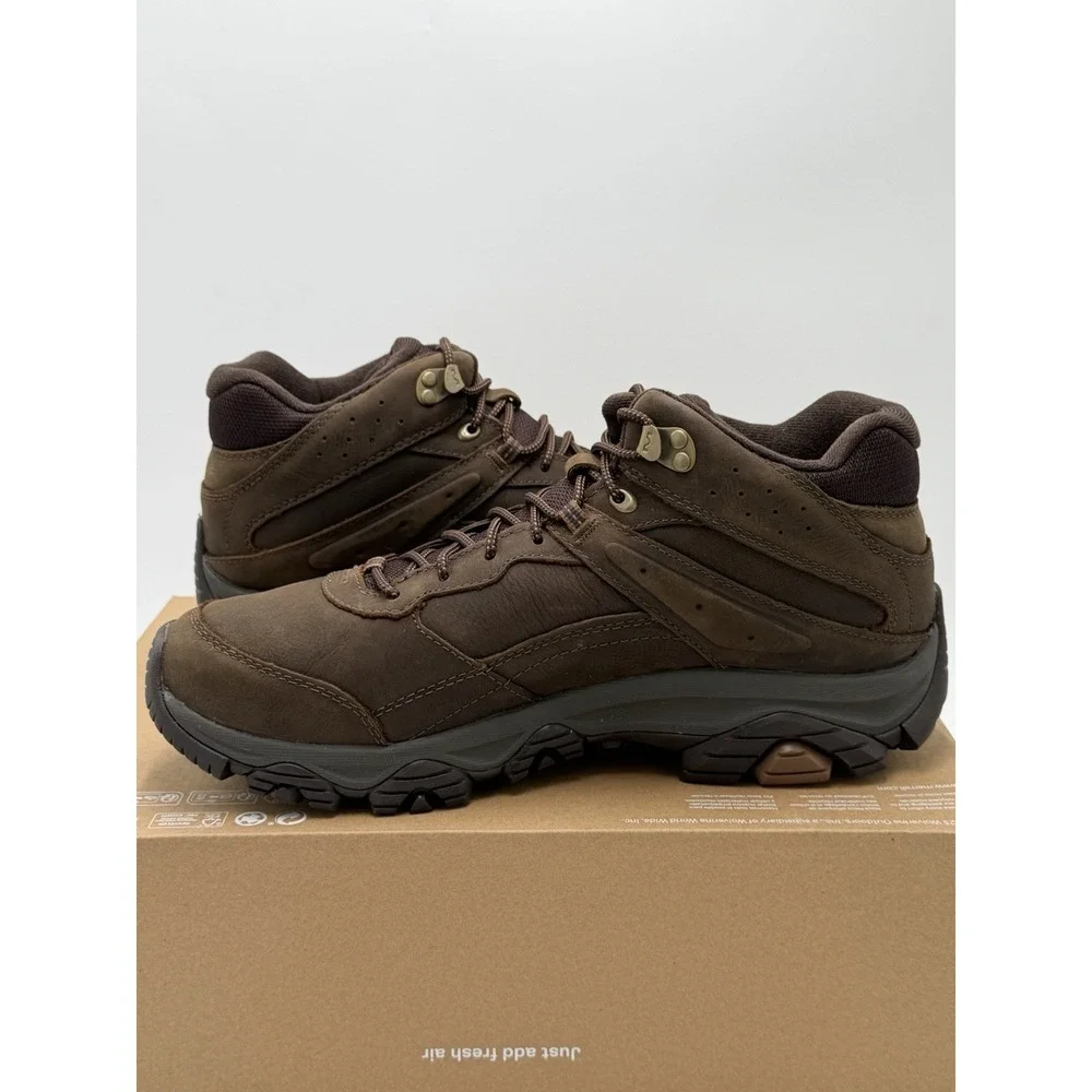 Merrell Men's Moab Adventure 3 Mid WP Waterproof Hiking Boot Earth Size 12